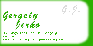 gergely jerko business card